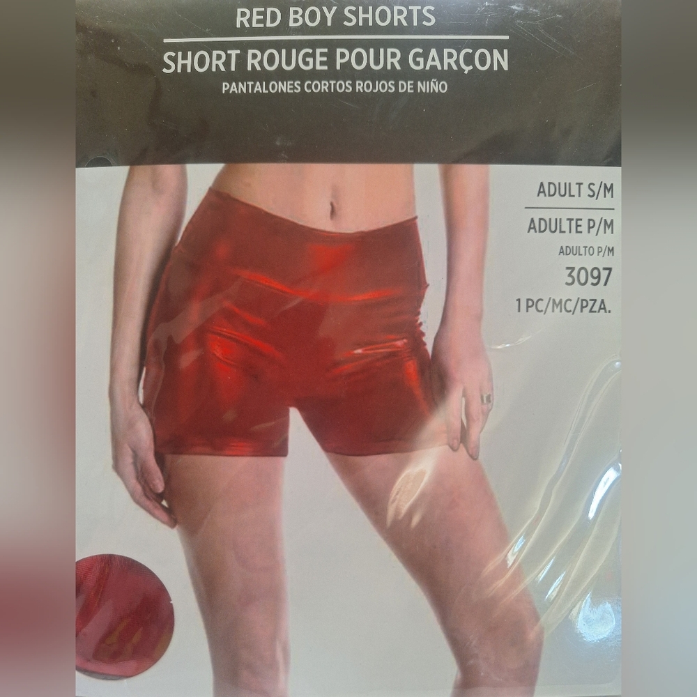 NIP KBW Brand Shiny Red Boy Shorts Size S/M